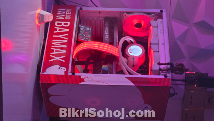 Gaming pc with monitor